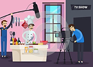 Cooking TV Show Orthogonal Composition photo