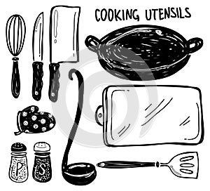 Cooking utensil doodle