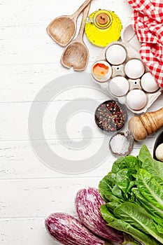 Cooking utensils and ingredients