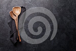 Cooking utensils over kitchen table