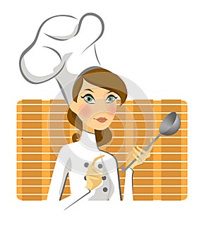 Cooking woman in kitchen