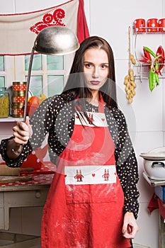 Cooking woman in kitchen