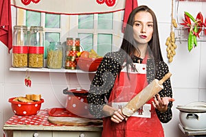 Cooking woman in kitchen