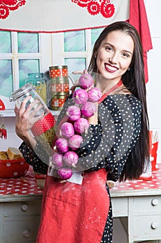 Cooking woman in kitchen