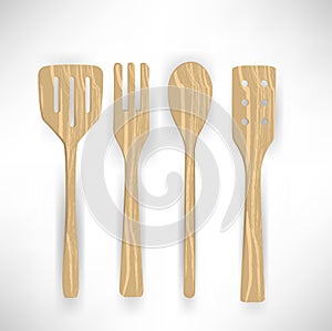 Cooking wooden utensils
