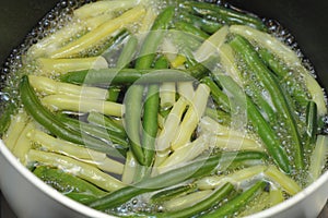 Cooking Yellow and Green Beans