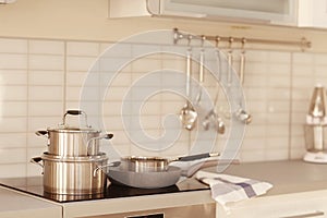 Cookware on electric stove