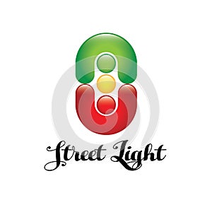 Cool 3D Traffic Light icon in format