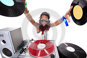 Cool afro american DJ