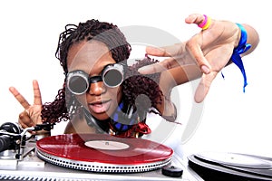 Cool afro american DJ