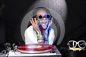 Cool afro american DJ