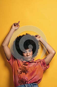 Cool Afro Girl Portrait