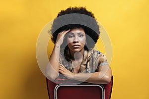 Cool Afro Girl in Studio