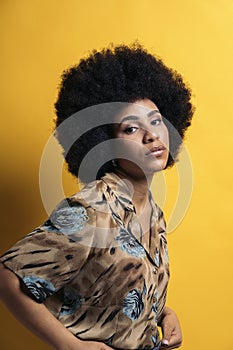 Cool Afro Girl in Studio