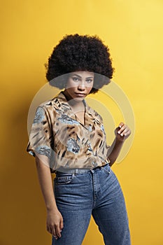 Cool Afro Girl in Studio