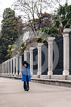 Cool Afro Girl Using Phone