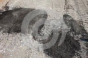 Cool asphalt road repair