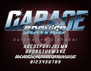 Cool automotive typeface