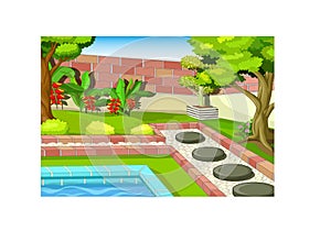 Cool Back Yard Cartoon