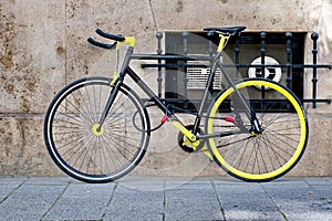 Cool black and yellow bike