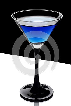 Cool blue cocktail