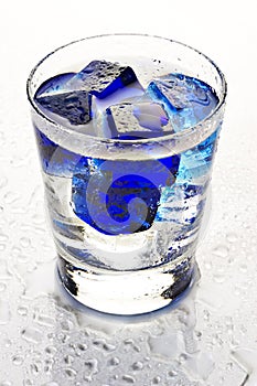 Cool blue cocktail