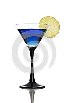 Cool blue cocktail