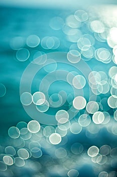 Cool Blue Green Background with Macro Lens Effect photo