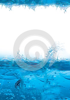 Cool blue and icy background photo