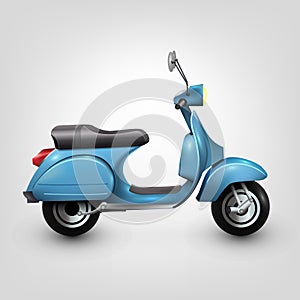 Cool blue scooter