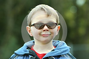 Cool boy with sun glasses
