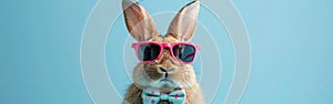 Cool Bunny with Shades & Bow Tie - Funny Easter Greeting Card Concept