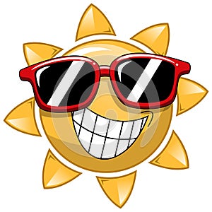 Cool Cartoon Sun sunglasses