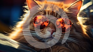 Cool Cat Soaking Up the Sun AI Generated