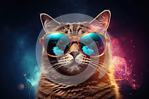 cool cat with sunglasses AI generated