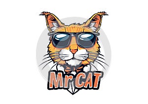 Cool Cat with Sunglasses Vector Illustration, Perfect for Modern Fashion and Humor Themes