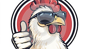 Cool chicken Mascot