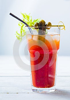 The cool cocktail Bloody Mary to quench thirst