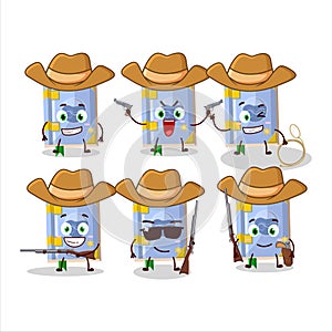 Cool cowboy air book of magic cartoon character with a cute hat