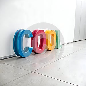 COOL 3D Text Effect Isolated on White Background