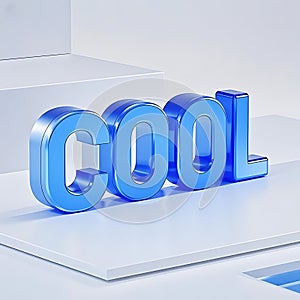 COOL 3D text effect isolated on a white background