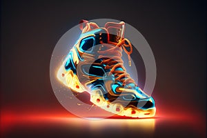 Cool designer sport sneakers shoes concept idea. Creative footwear innovative fashion style. Ai generated