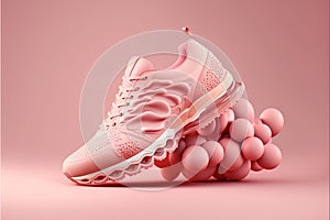 Cool designer sport sneakers shoes concept idea. Creative footwear innovative fashion style. Ai generated