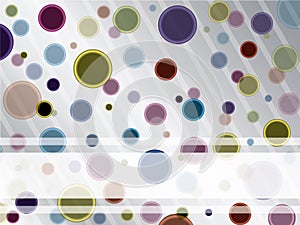 Cool dots on gray backdrop