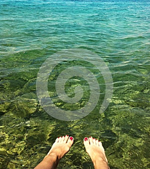 Cool down in the sea