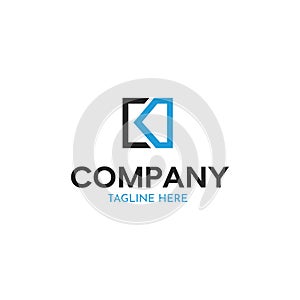 Cool and elegant initial letter CK logo design