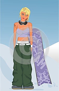 Cool Female Snowboarder