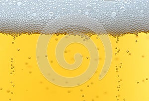 Cool fresh beer bubbles
