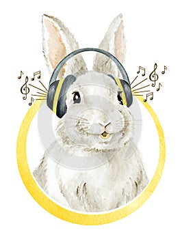 Cool Funny Hip-Hop Bunny.