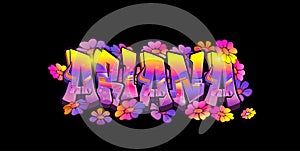 A Cool Genuine Wildstyle Graffiti Name Design - Ariana